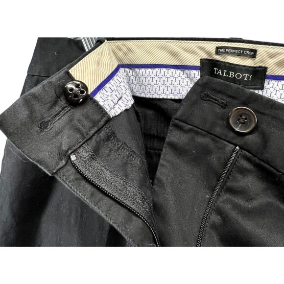 Talbots Pants Womens 10 The Perfect Crop Stretch Spandex Cropped Comfort Capri - Picture 3 of 11